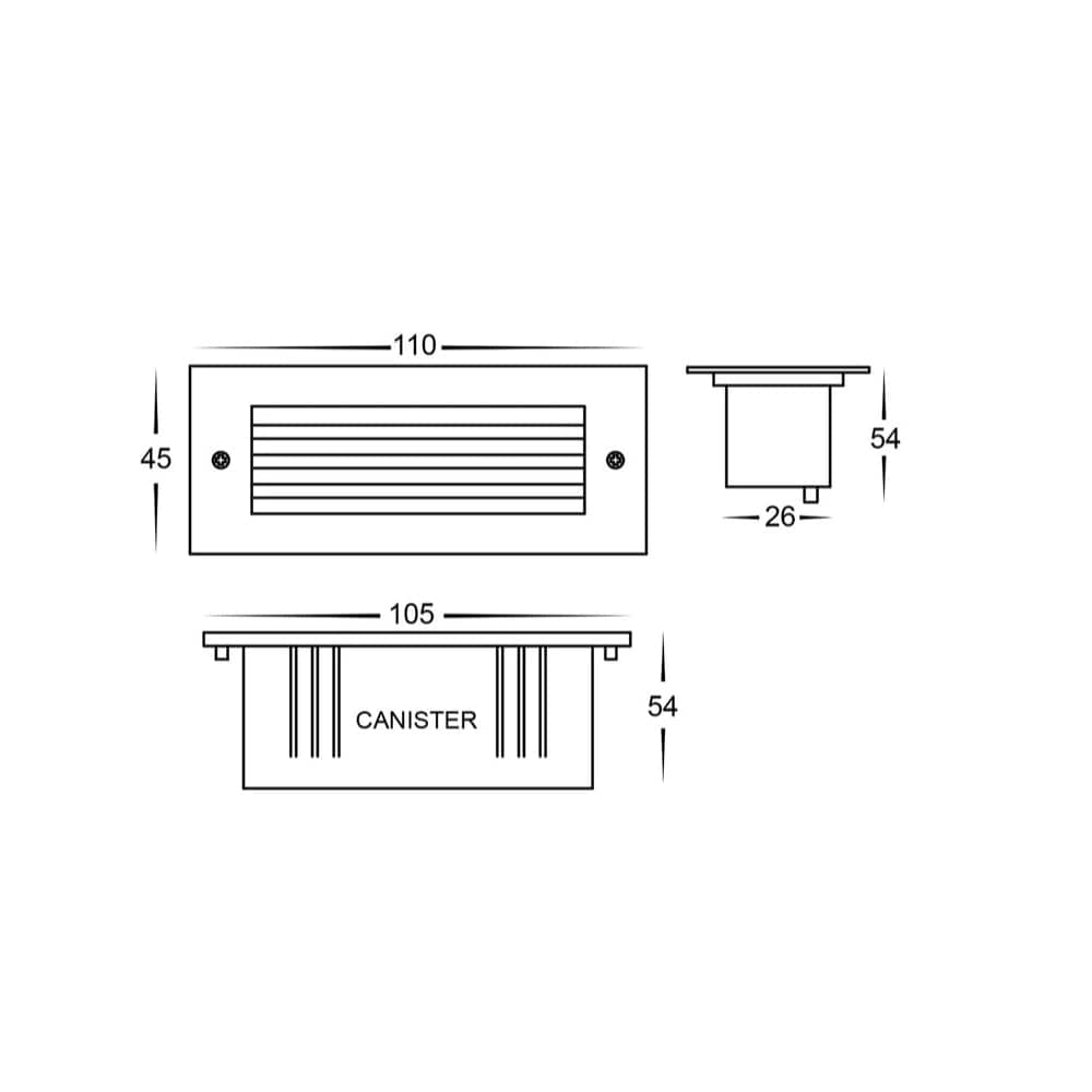 Exterior Step Light BATA - 3W LED Brick Light