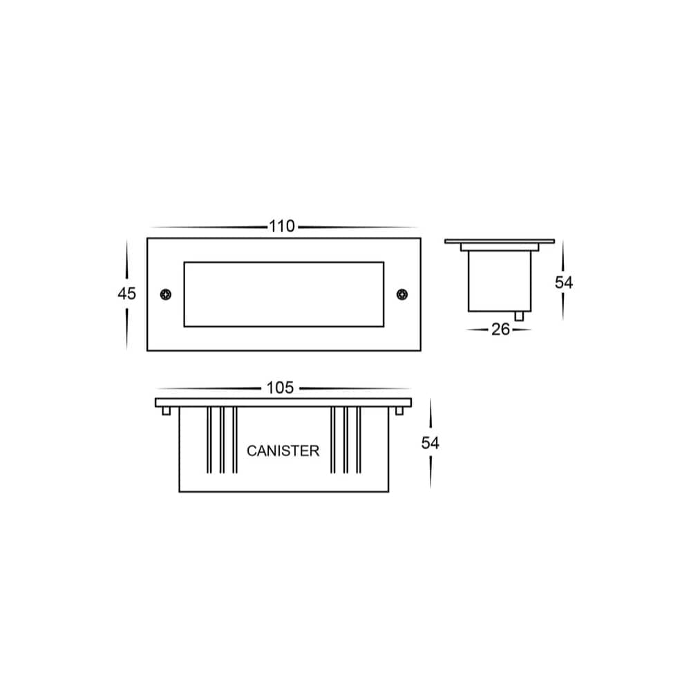 Exterior Step Light BATA - 3W LED Brick Light
