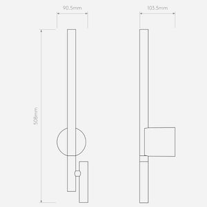 Bedside Wall Lights Baton Reader LED Wall Light