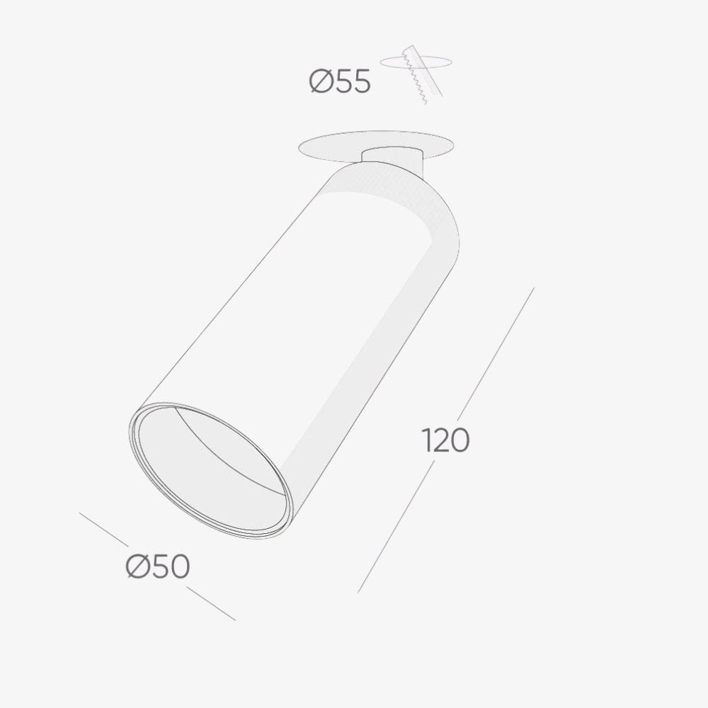 Surface Mounted BCA514SR Downlights Semi Recessed -  Adjustable
