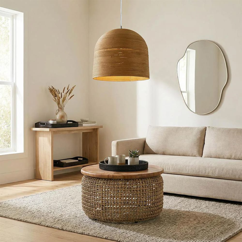 Interior Pendant Bell Natural Pendant Small (Excess Stock)