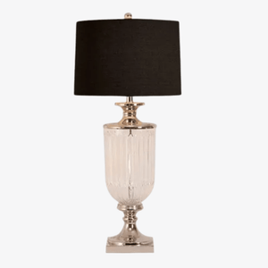 Table Lamps Bellevue Glass Nickel Table Lamp