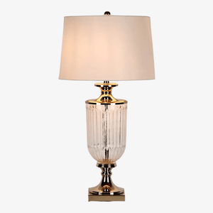 Table Lamps Bellevue Glass Nickel Table Lamp