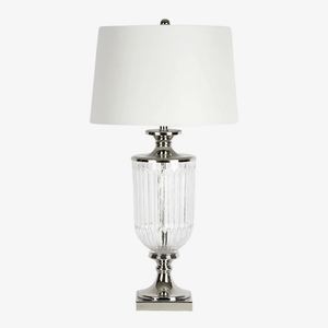 Table Lamps Bellevue Glass Nickel Table Lamp