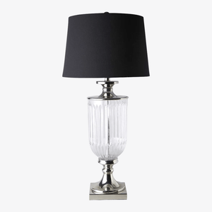 Table Lamps Bellevue Glass Nickel Table Lamp