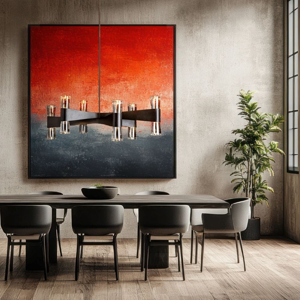 Interior Pendant Bellis 6 Arm 12 Light Oval Chandelier