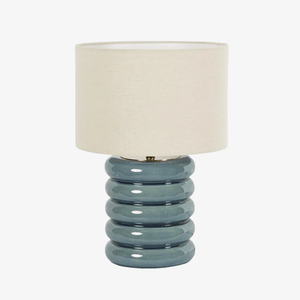 Table Lamps Bentley Blue Table Lamp & Linen Shade