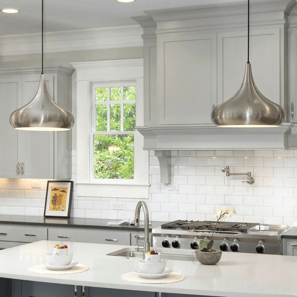 Interior Pendant Beso/Belle 1 Light Pendant - Brushed Steel - CLEARANCE
