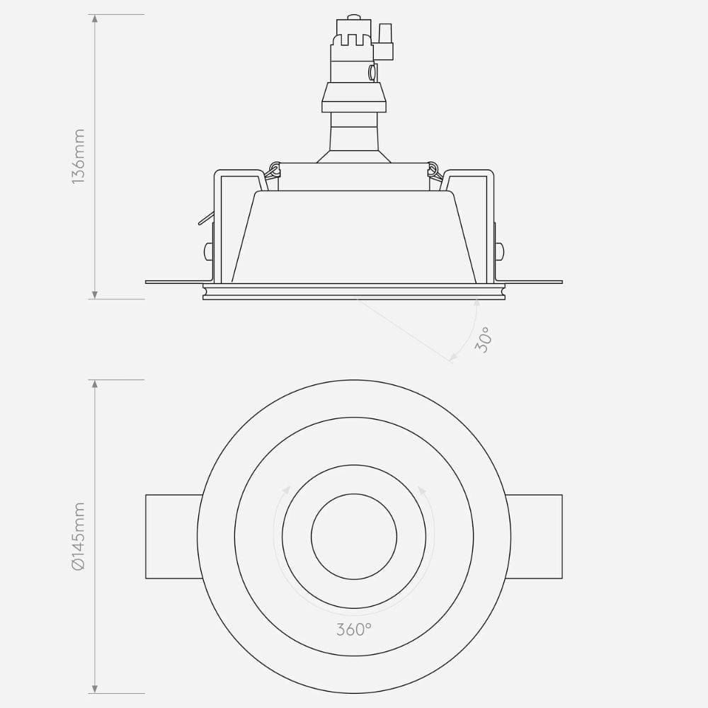 Interior Flush & Semi Flush Blanco Round Adjustable Downlight