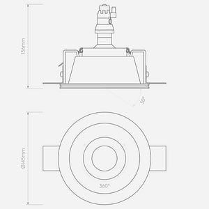 Interior Flush & Semi Flush Blanco Round Adjustable Downlight