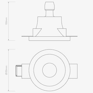 Interior Flush & Semi Flush Blanco Round Fixed Downlight