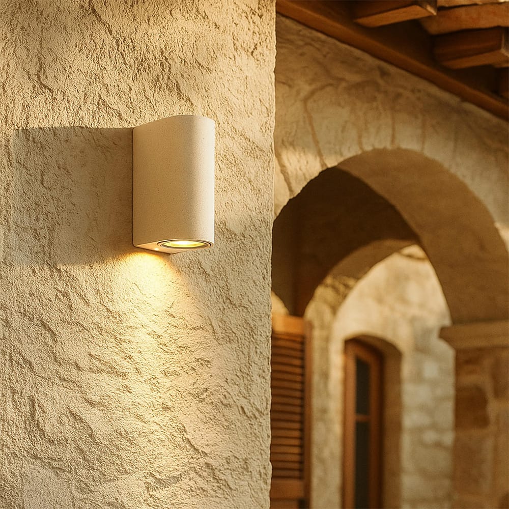 Exterior Wall Light Blaze Sandstone Outdoor Up/Down Wall Light