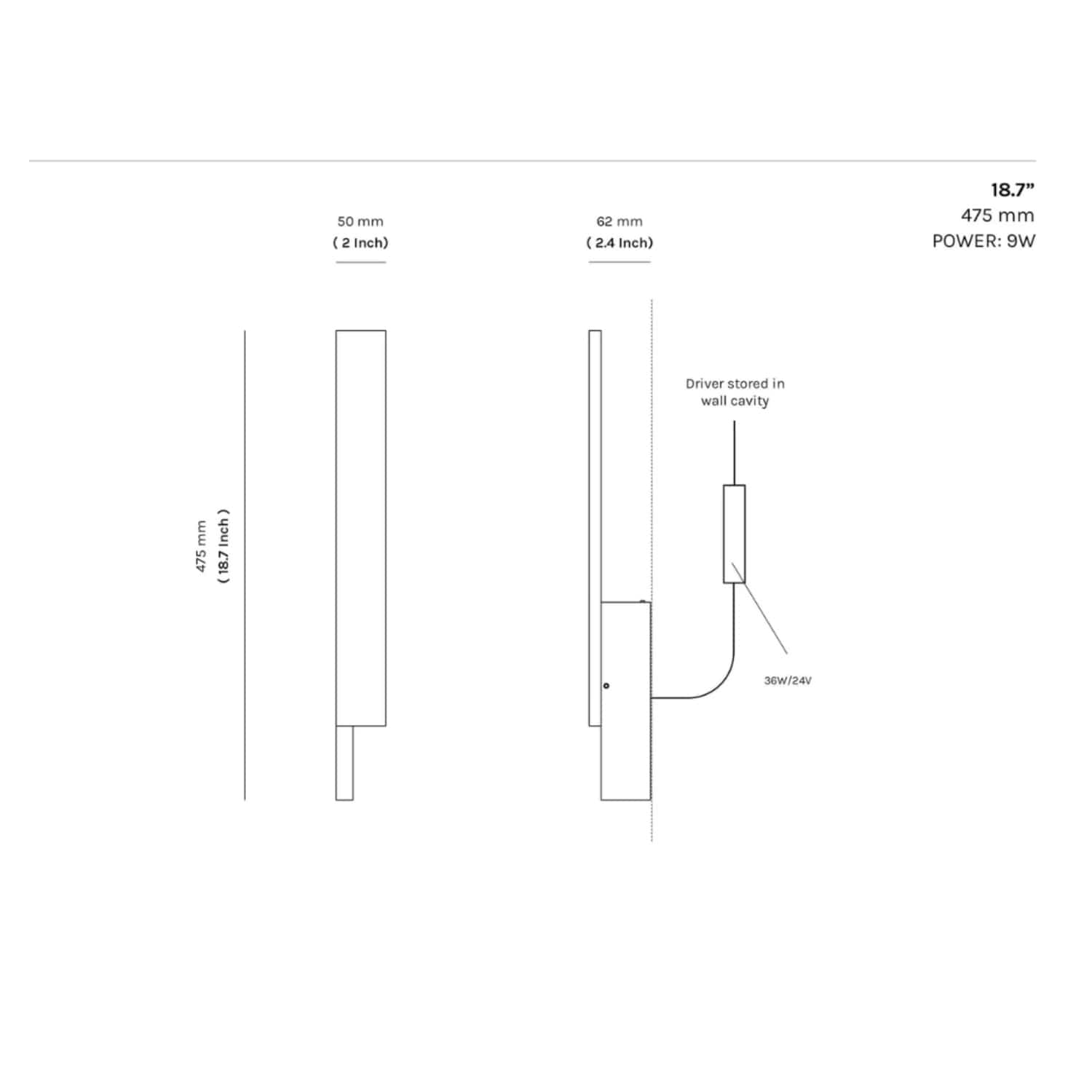 Interior Wall Light / Sconce Bloc Wall Sconce