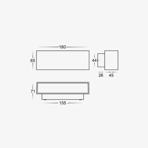 Exterior Wall Light Blokk Up & Down Wall Light