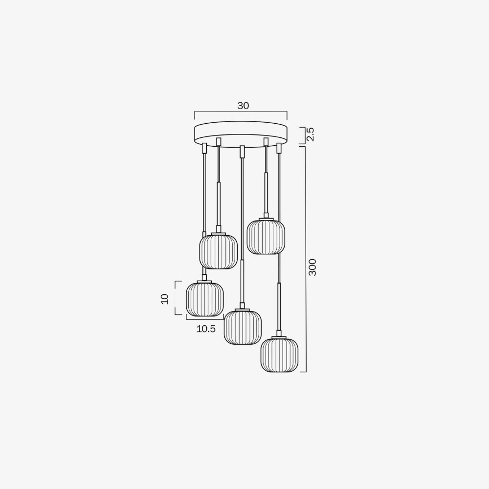 Interior Pendant Bobo 5-Light Pendant
