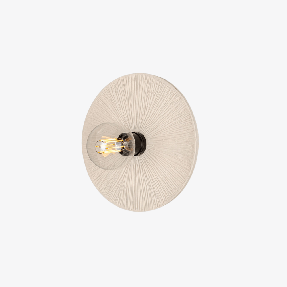 Interior Wall Light / Sconce Bog Oak Wall Light - Matte White