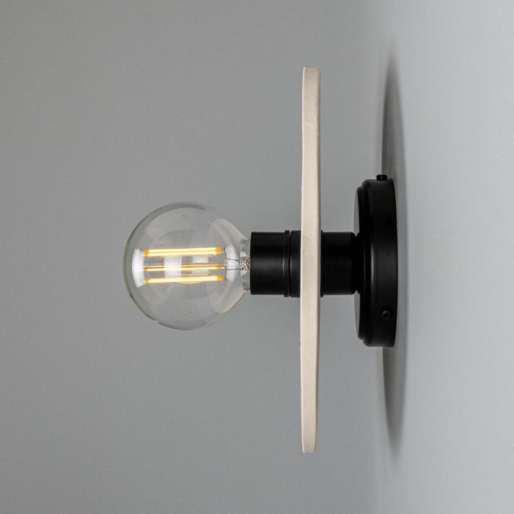 Interior Wall Light / Sconce Bog Oak Wall Light - Matte White