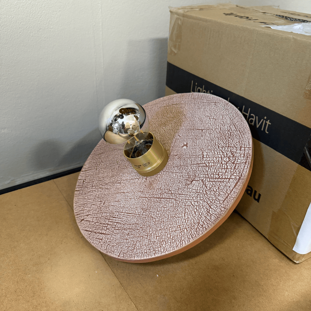 Interior Wall Light / Sconce Bog Oak Wall Light - Red Iron  – CLEARANCE (Ex-display)