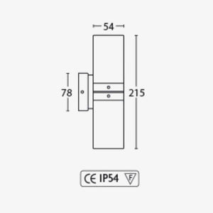 Exterior Wall Light Bondi 2 Up/Down Wall Light - Fixed