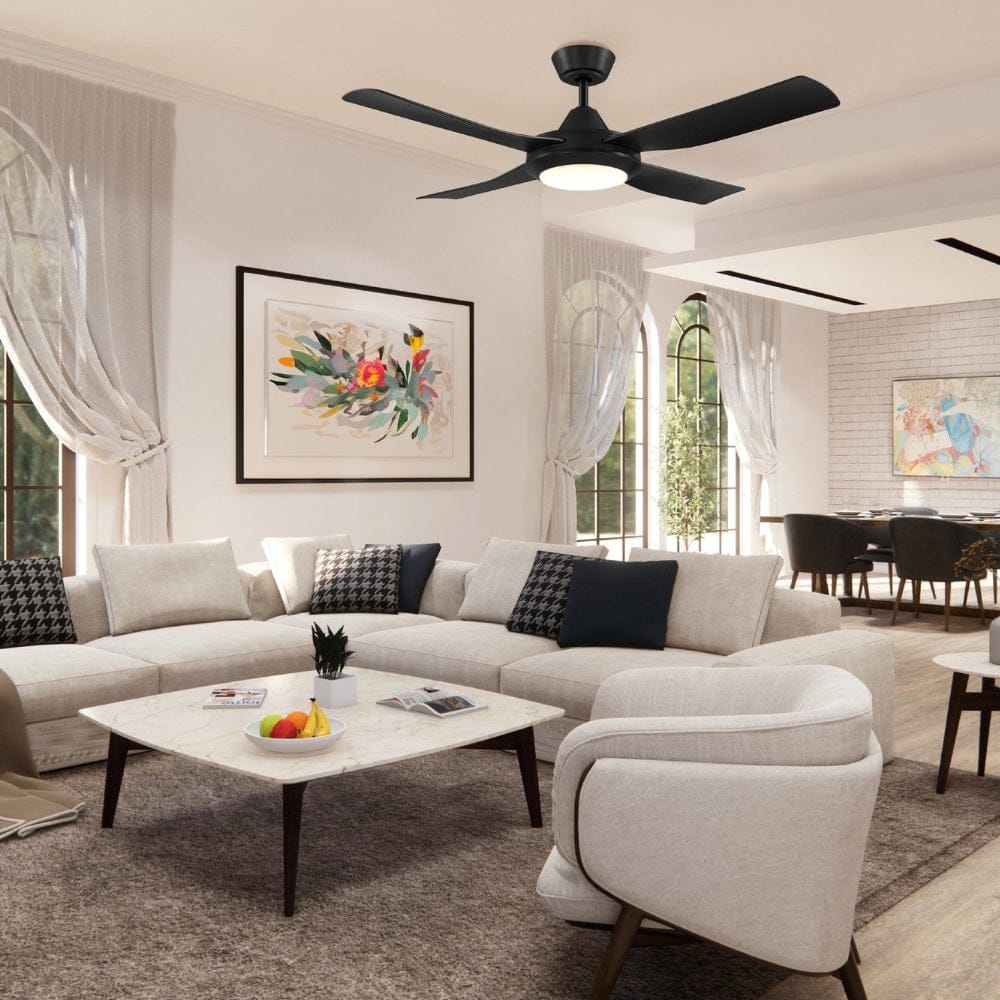 With Light Bondi Ceiling Fan Matte Black with Light