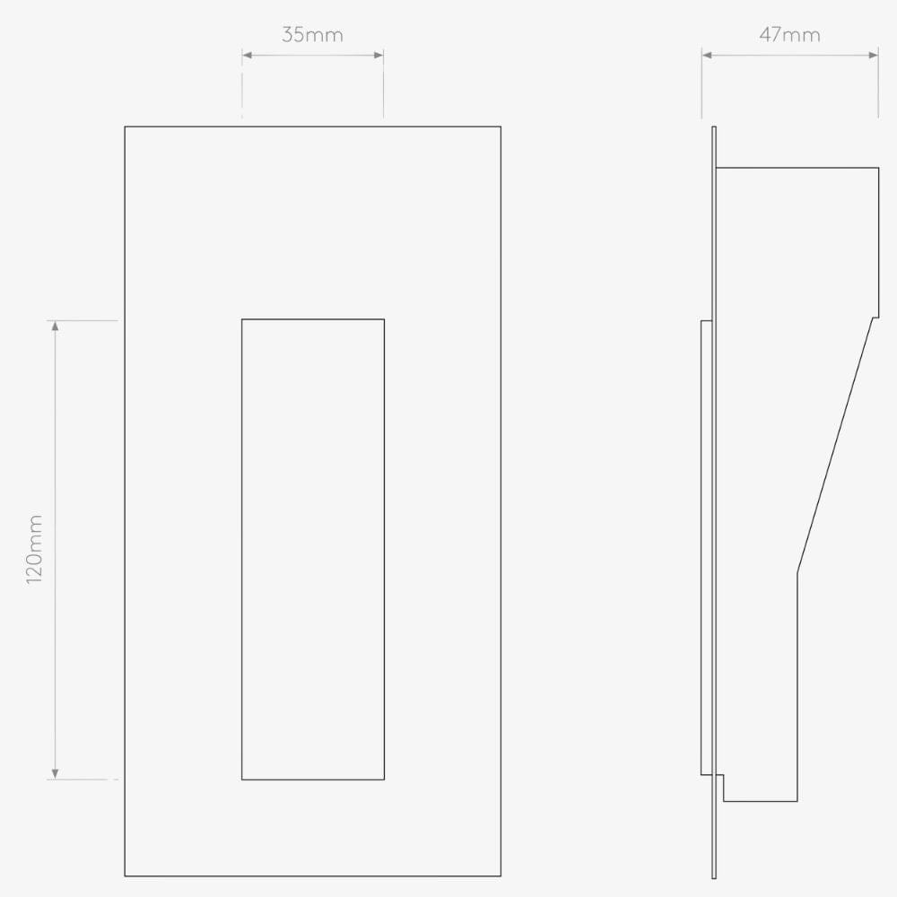 Interior Wall Light / Sconce Borgo Trimless 35 LED Marker Light