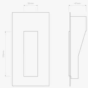 Interior Wall Light / Sconce Borgo Trimless 35 LED Marker Light