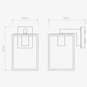 Interior Wall Light / Sconce Box Lantern 270 Wall Light