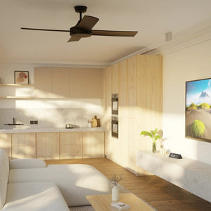 Without Light Breeze Silent DC Ceiling Fan Black