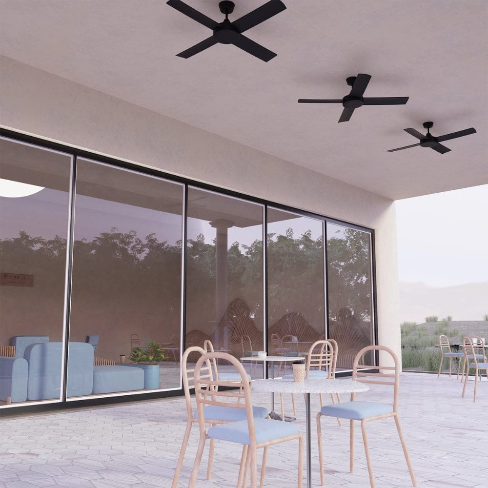 Without Light Breeze Silent DC Ceiling Fan Black