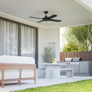 Without Light Breeze Silent DC Ceiling Fan Black