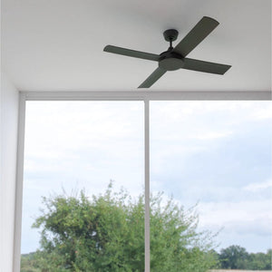 Without Light Breeze Silent DC Ceiling Fan Black