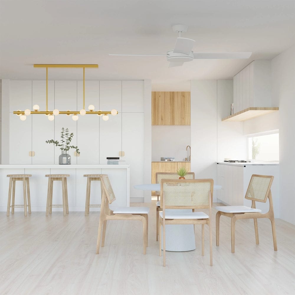 Without Light Breeze Silent DC Ceiling Fan White