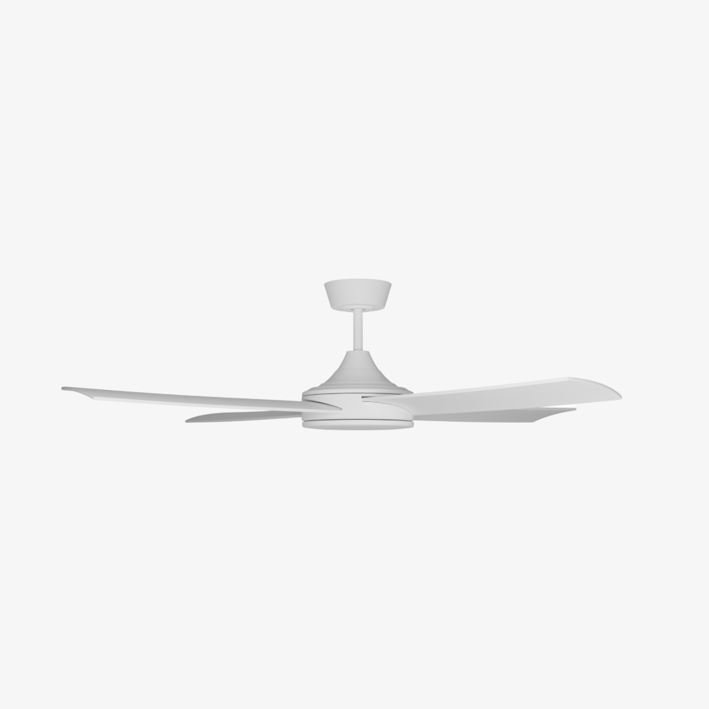 Without Light Breeze Silent DC Ceiling Fan White
