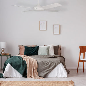 Without Light Breeze Silent DC Ceiling Fan White