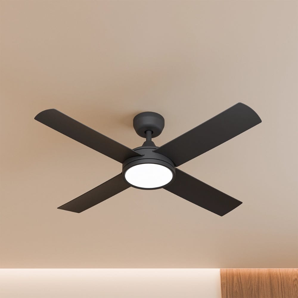 With Light Breeze Silent Pro DC Ceiling Fan Black with Light