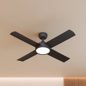With Light Breeze Silent Pro DC Ceiling Fan Black with Light