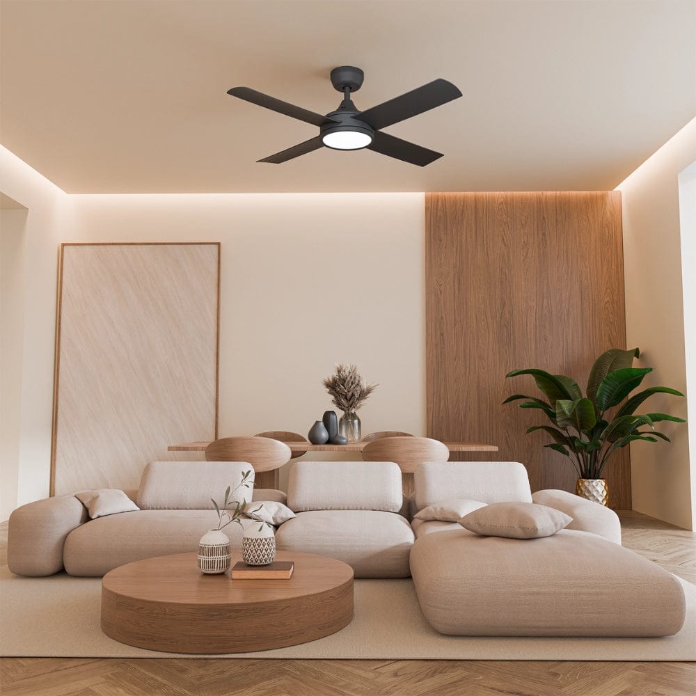 With Light Breeze Silent Pro DC Ceiling Fan Black with Light