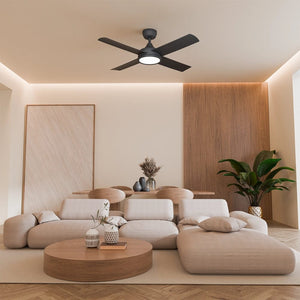 With Light Breeze Silent Pro DC Ceiling Fan Black with Light