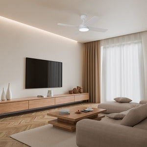 With Light Breeze Silent Pro DC Ceiling Fan White with Light