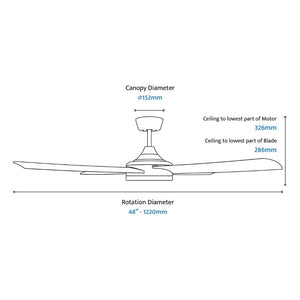 With Light Breeze Silent Pro DC Ceiling Fan White with Light