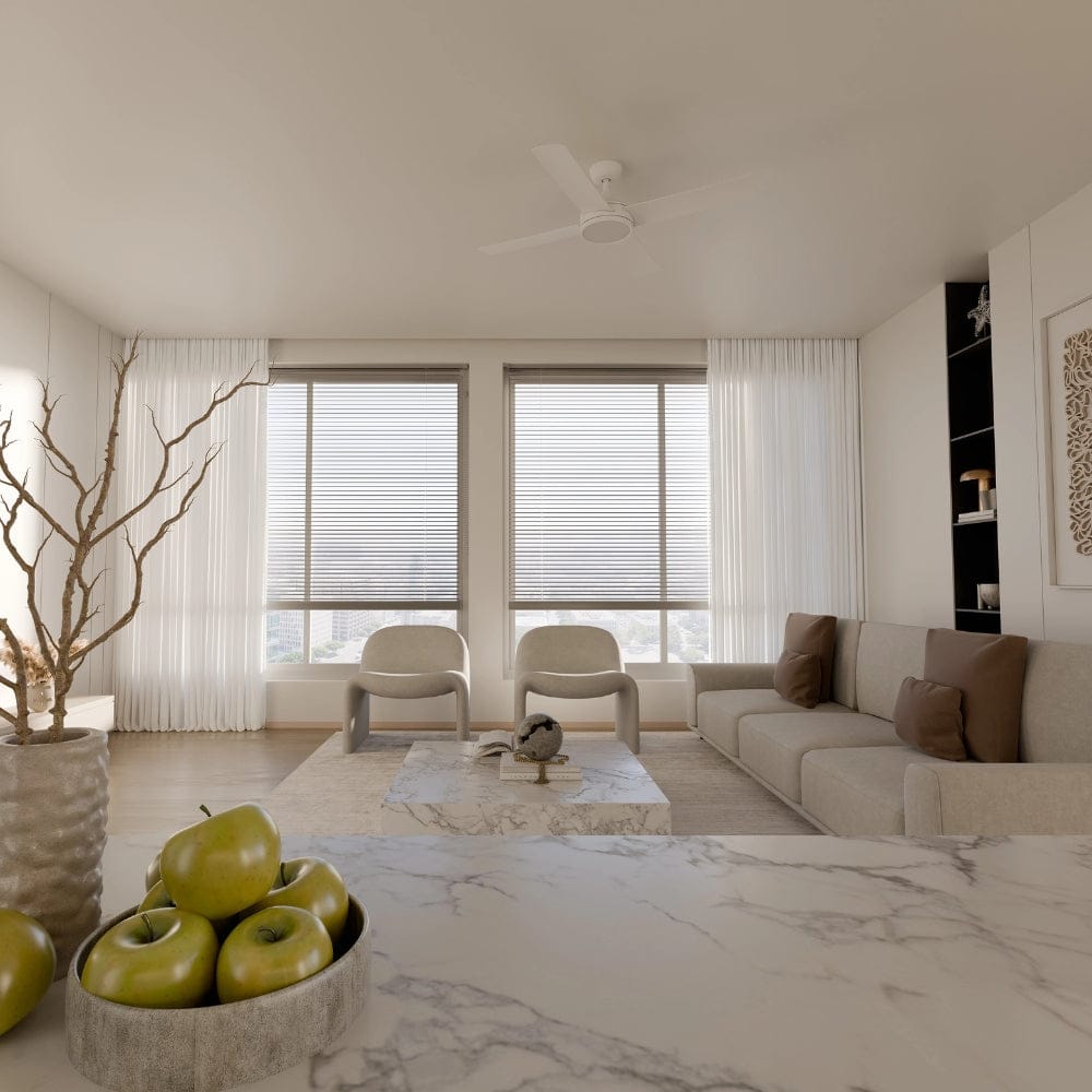 With Light Breeze Silent Pro DC Ceiling Fan White with Light