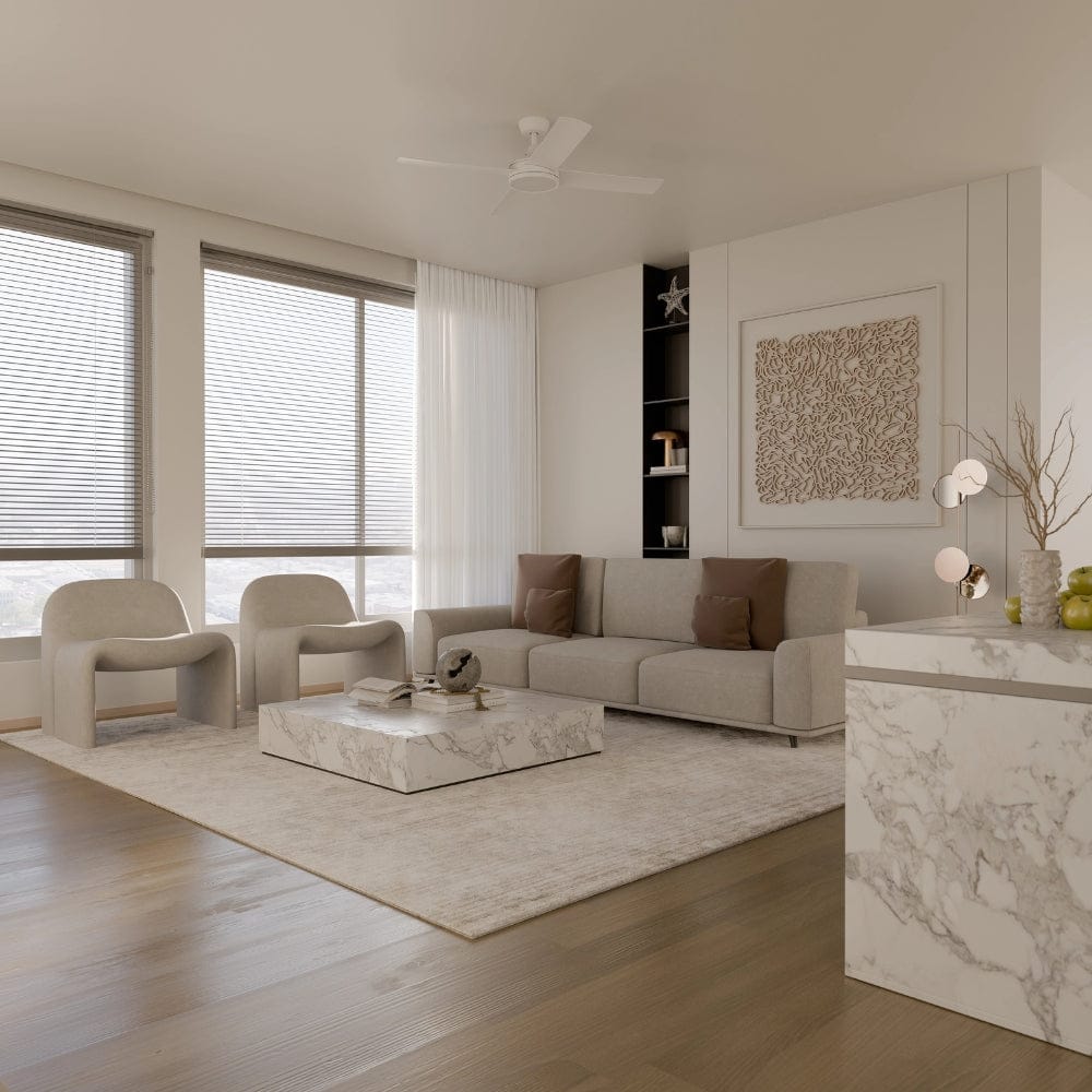 With Light Breeze Silent Pro DC Ceiling Fan White with Light