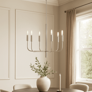 Interior Pendant Brianna 6-Light Chandelier - Polished Nickel - EX-DISPLAY