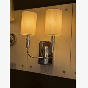 Interior Wall Light / Sconce Brianna Double Wall Light - Polished Nickel - CLEARANCE (Ex-display)