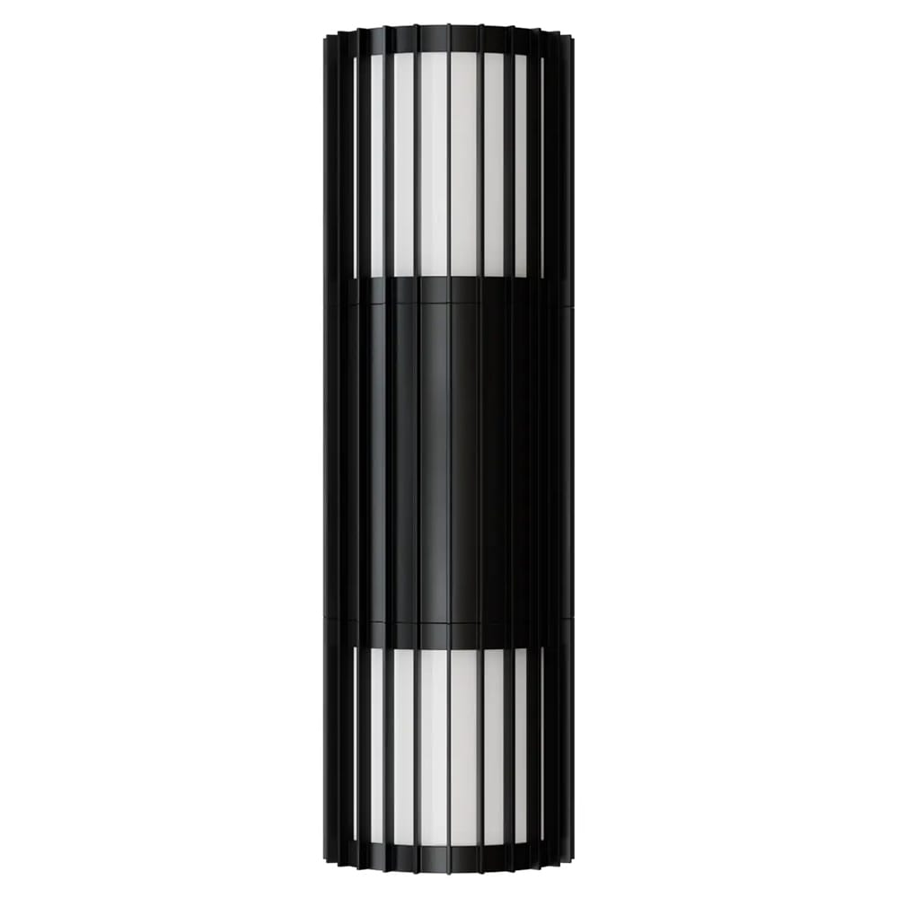 Exterior Wall Light Bright Ribbed Tubular Up/Down Outdoor LED Wall Light