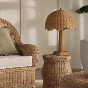 Table Lamps Brolley Rattan Table Lamp