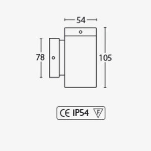 Exterior Wall Light Bronte 2 Downlight - Fixed