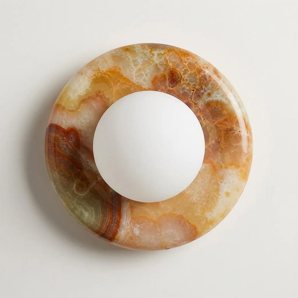 Interior Wall Light / Sconce Bruma Jade Onyx Stone Wall Sconce