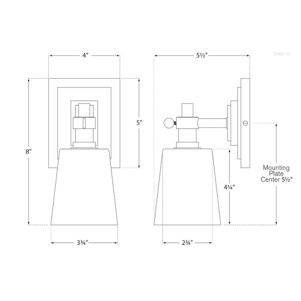 Interior Wall Light / Sconce Bryant Single Bath Sconce