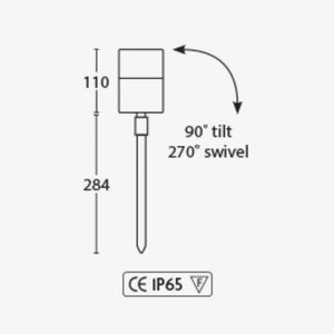 Exterior Spike Light Burleigh Spike Spotlight- Adjustable